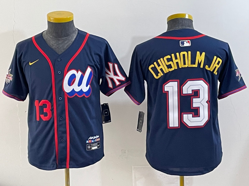 Youth 2025 New York Yankees 13 Chisholm Jr Nike MLB All Star Jersey style 725002